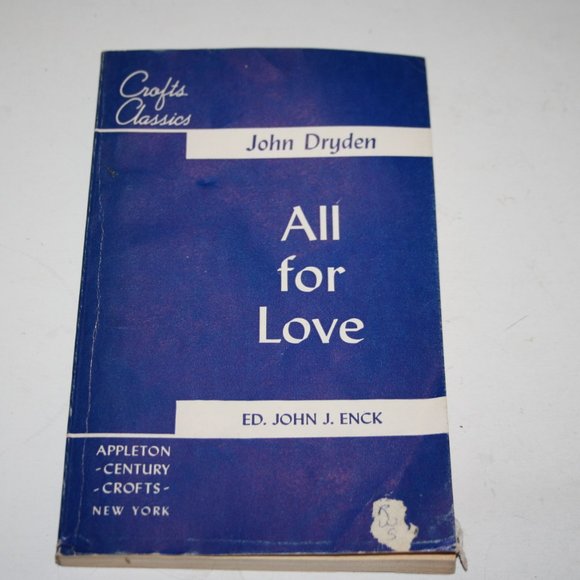 🎭 All for Love · 1966 Vintage Paperback by John Dryden (ba) - Picture 1 of 5